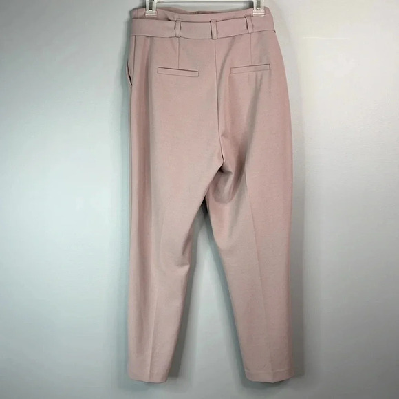 DYNAMITE Exposed Button Fly Tied Waist Dress Pants  Lilac Pink High Waist 6 - Picture 7 of 11